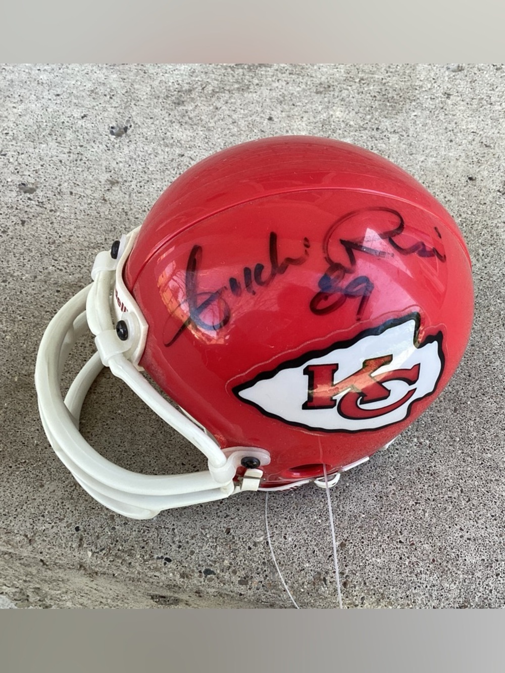 Signed Andre Rison 89 Kansas City Chiefs Red Mini Helmet Decor